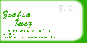 zsofia kusz business card